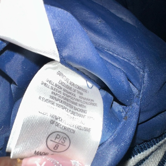 Blue and White Kids Varsity Jacket - Picture 4 of 6